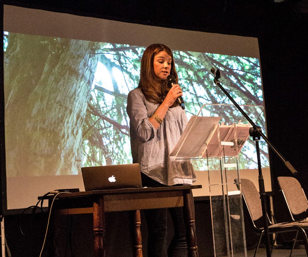 Author speaking at Fertility Fest